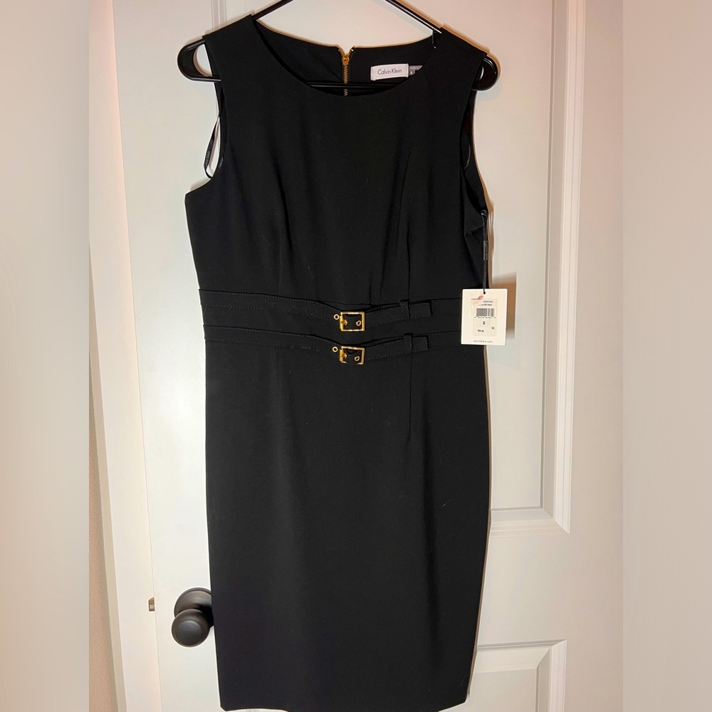 Calvin Klein business dress with buckles